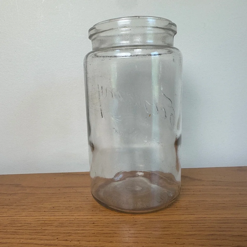 Vintage Kerr Economy Glass Jar Trade Mark Clear Antique Storage‎ Jar